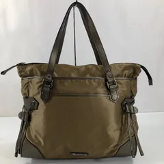 極美品 バーバリー ビジネスバッグ ナイロン×レザー ブラウン