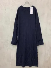 新品 組曲 クミキョク オンワード樫山 ロング ニット ワンピース size2/紺 ◆■ レディース