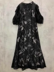 m toi メトワ フォーマル 袖カットアウト パーティドレス 結婚式 二次会 ワンピース sizeM/黒 ■■◎レディース