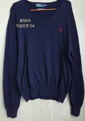 ポロ ラルフローレン ネイビー ピーマ コットン ニット M
