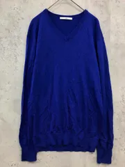 SHIPS シップス 116-14-008 Vネック 長袖 ニット セーター sizeM/青 ■■ メンズ