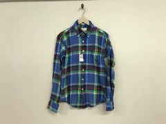 新品未使用本物アバクロンビーアンドフィッチAbercrombie&Fitchアバクロコットンチェック柄ネル長袖シャツメンズサーフアメカジミリタリーストリートスケーターワークビジネススーツモードドレスゴルフバイカーロック青ブルーマカオ製S