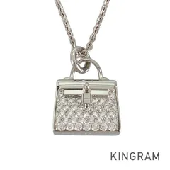 エルメス HERMES アミュレット ケリー K18WG ダイヤモンド ネックレス sss【中古】