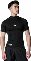 アンダーアーマー野球 ベースボール UA ウェア ヒートギア アーマー コンプレッション ショートスリーブ モック アンダーシャツ ハイネック 半袖 1358642