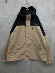 GERRY ジェリー 別注 ラバーロゴ オーバーサイズ マウンテンパーカー ジャケット sizeL/黒ｘベージュ ■■ メンズ