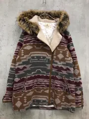 Volcom ボルコム ネイティブ柄 裏ボア フェイクファーフード パーカー ジャケット sizeSP10/マルチカラー ◆■ レディース