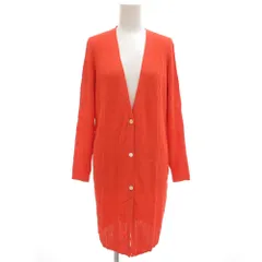 ボールジー BALLSEY トゥモローランド タグ付き 18SS ペーパーリネン ロングカーディガン ニット 長袖 S 薄手 オレンジ /GV