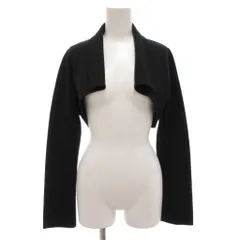 フォクシー FOXEY ボレロ カーディガン 長袖 40 ニット ショート丈 黒 ブラック 39695 /AE