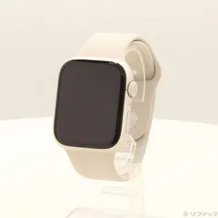〔中古品〕 Apple Watch Series 7 GPS 45mm スターライトアルミニウムケース スターライトスポーツバンド【377】
