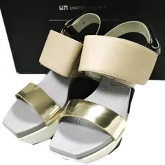 新品 UNITED NUDE ユナイテッドヌード 23SS 20周年記念 Delta Wedge Sandal デルタウェッジサンダル 26430005-1 36(23.0-23.5cm) GOLD/BEIGE UN パンプス シューズ g24947