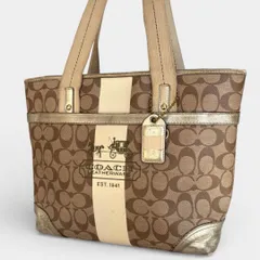 良品 COACH ヘリテージ トートバッグ シグネチャー PVC11350