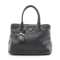 プラダ PRADA ハンドバッグ ブラック レザー トライアングルロゴ 2wayショルダー レディース Used A