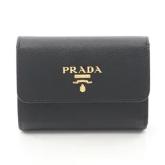 プラダ PRADA 三つ折り財布 SAFFIANO METAL 1MH025QWAF0002 ブラック サフィアーノレザー 三つ折財布 レディース 新品