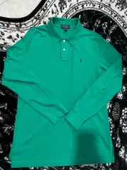 ポロ ラルフローレン 長袖 カラーTシャツ グリーン XL