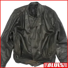 ライダースジャケット L 本革 ダブル メンズ レザージャケット 黒 バイク レザーライダースジャケット_サイズL一覧←SEULB屋着古← X8251