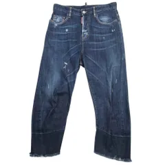美品 17aw DSQUARED2 ディースクエアード kawaii jean デニム パンツ ジーンズ カットオフ ダメージ加工 36 インディゴ レディース 古着 中古 USED