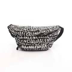 バレンシアガ BALENCIAGA ウエストバッグ ボディバッグ WHEEL BELT PACK ウィール ベルト バッグ 533009 ブラック/ホワイト ナイロン ウィール ベルトバッグ メンズ Used A
