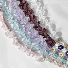 フリルとマクラメのスマホショルダー