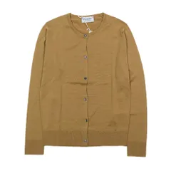 未使用 JOHN SMEDLEY ジョンスメドレー MODERN FIT MILLY カーディガン ニット セーター クルーネック 長袖 ウール ブラウン S レディース 古着 中古 USED