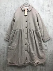 新品 Samansa Mos2 サマンサモスモス ボリューム 中綿 襟付きギャザー コート sizeF/ベージュ ◆■◎レディース