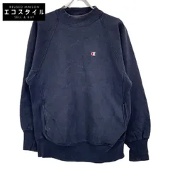 Champion チャンピオン 90's 刺繍ﾀｸﾞ ﾌﾞﾗｯｸ ﾓｯｸﾈｯｸ ﾘﾊﾞｰｽｳｨｰﾌﾞｽｳｪｯﾄ L