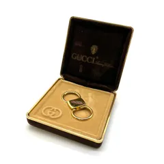 【良品】GUCCI vintage keyling sherry line gold parts unisex グッチ キーリング