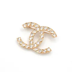 シャネル CHANEL ブローチ コサージュ ゴールド ココマーク ラインストーン