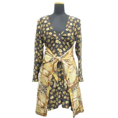 美品 VALENTINO ヴァレンティノ ヴァレンチノ ワンピース ドレス カットソー パレオ風 総柄 ビンテージ ヴィンテージ マルチカラー レディース 古着 中古 USED