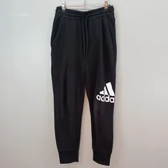 adidas　Мサイズ　スウェットパンツ　ジョガーパンツ　コットン100%　ブラック　ウエストゴム　パフォーマンスロゴ　アディダス