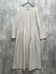 AIMER エメ 22-0-104 八分袖 ウエストタックフレア ワンピース sizeM/ベージュ ■■ レディース