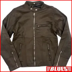 ライダースジャケット L 本革 シングル メンズ レザージャケット 茶 バイク 立襟 レザーライダースジャケット_サイズL一覧←SEULB屋着古← NR4827