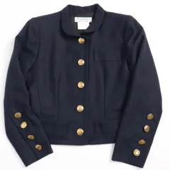 Vintage archive 80s Yves Saint Laurent short jacket ヴィンテージ イブサンローラン 短丈 金ボタン ウールジャケット