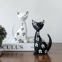 猫 猫の置物 木製 インテリア 北欧 かわいい おしゃれ 雑貨 卓上 デコレーション 飾り物 オーナメント 置物 シンプル モダン 癒し ギフト 