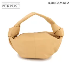 未使用 展示品 ボッテガ ヴェネタ BOTTEGA VENETA ダブルノット ハンド バッグ レザー ベージュ 629635 ゴールド 金具 90308600