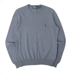 ポロラルフローレン ダークブルー メリノウール ニット