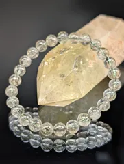 【健康・癒し・金運・願望実現】グリーンルチルクォーツ 7～8mm ブレスレット