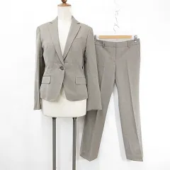 ザ・スーツカンパニー THE SUIT COMPANY スーツ セットアップ パンツスーツ テーラージャケット シングル 総裏 ワイドパンツ ベージュ 38