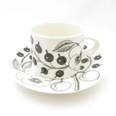 ARABIA アラビア パラティッシ ブラック ティーカップ＆ソーサー 北欧 SO3763X2 