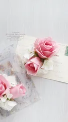 エレガントローズのコサージュ -Strawberry pink《フォーマル/セレモニー/卒業式/入学式/卒園式/入園式/結婚式/母の日/華やか/ピンク/薔薇》