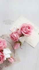 エレガントローズ＆つぼみのコサージュ -Strawberry pink《フォーマル/セレモニー/卒業式/入学式/卒園式/入園式/結婚式/母の日/華やか/ピンク/薔薇》