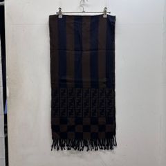 美品FENDIフェンディズッカ柄マフラー黒ブラウン 楽天市場】FENDI フェンディ ズッカ カシミヤ マフラー ブラウン