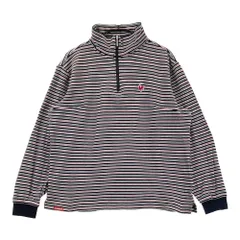 サイズ：M LE COQ GOLF ルコックゴルフ  ハーフジップ 長袖Tシャツ ボーダー柄 ブラック系 [240101588211] ゴルフウェア レディース ストスト