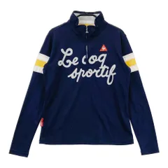 サイズ：M LE COQ GOLF ルコックゴルフ  ハーフジップ長袖Tシャツ  ネイビー系 [240101588753] ゴルフウェア レディース ストスト