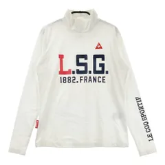 サイズ：M LE COQ GOLF ルコックゴルフ  モックネック長袖Tシャツ プリント  ホワイト系 [240101588756] ゴルフウェア レディース ストスト