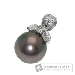 TASAKI タサキ ブラックパール 真珠 ダイヤモンド ペンダントトップ PT900 レディース [中古]