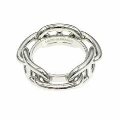 【名東】エルメス スカーフリング シェーヌダンクル ルガテ シルバーカラー スカーフ留め スカーフホルダー