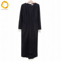 美品 アドーア バックストライプジャージーワンピース ウエスト
