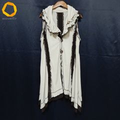 美品 エイココンドウ フリル レース ジレ ベスト 大きいサイズ 42 異
