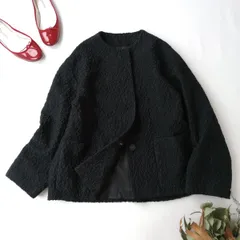 MASSE MENSH マッセ メンシュ ノーカラー ジャケット ジャガード 日本製(115K＋9548)26H