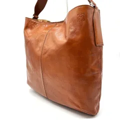 【良品】HIROFU ヒロフ ハンドバッグ  トートバッグ レザー 革 ブラウン 茶色 ユニセックス 男女兼用 メンズ レディース